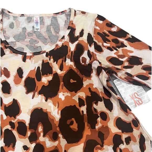 Vintage Y2K Rare LuLaRoe Leopard Animal Print Perfect Tee XS - Picture 6 of 7
